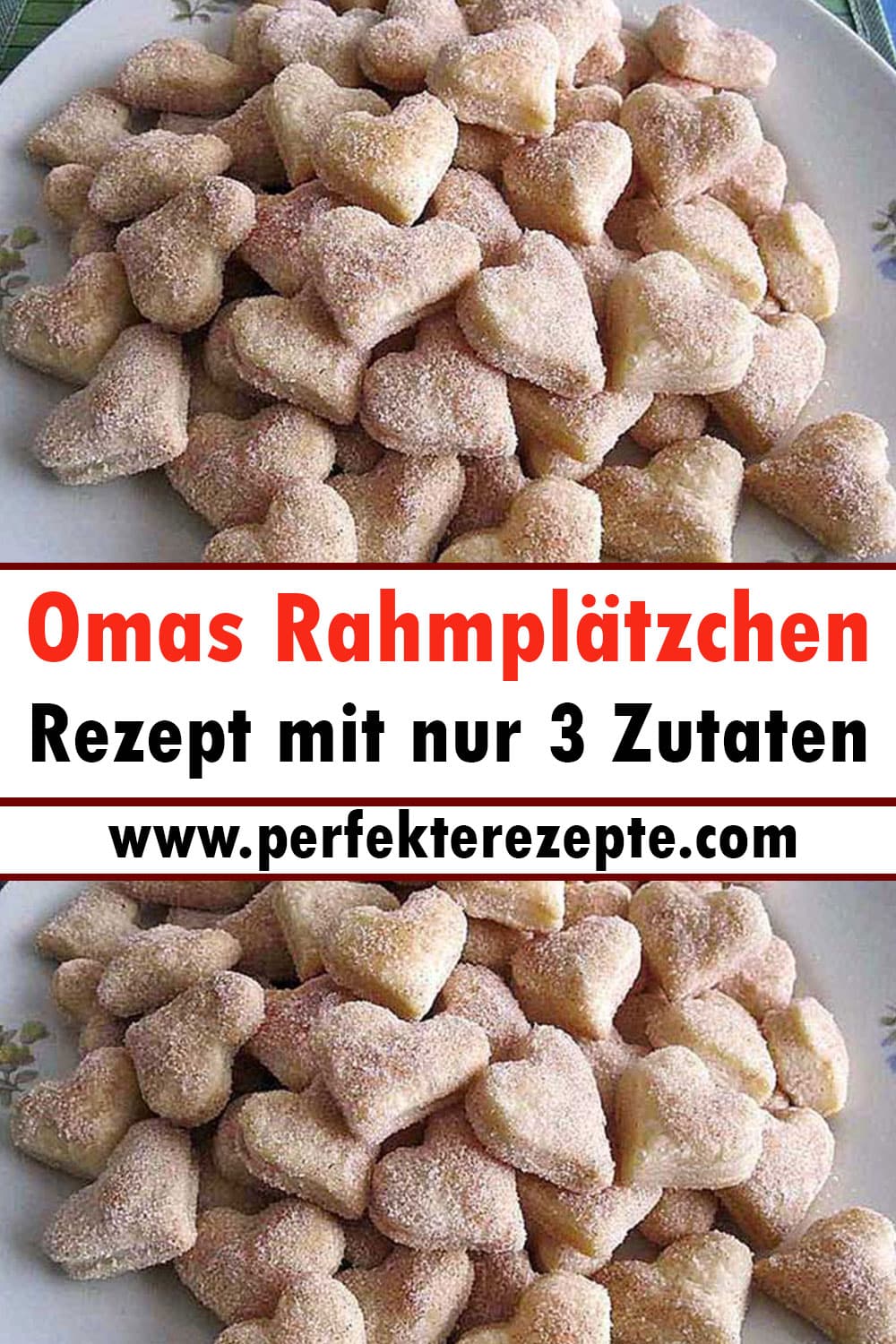 Omas Rahmplätzchen Rezept mit nur 3 Zutaten