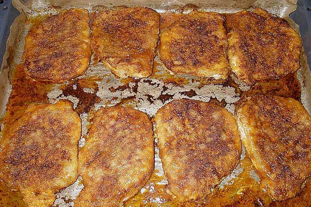 Panierte Schnitzel aus dem Backofen Rezept