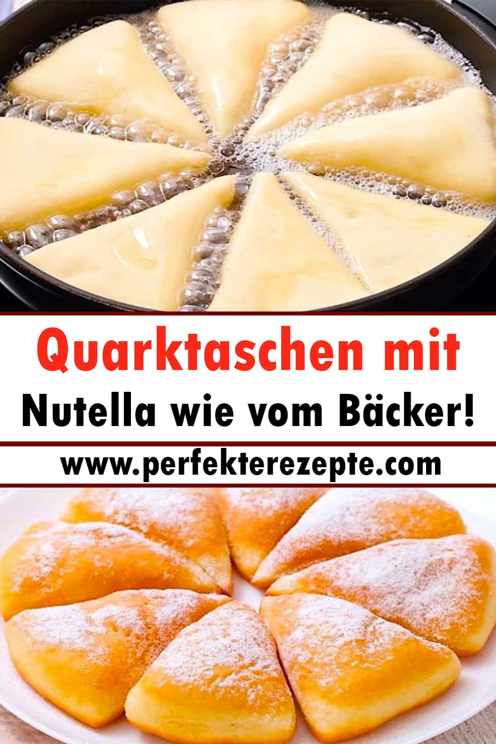 Quarktaschen mit Nutella Rezept wie vom Bäcker!