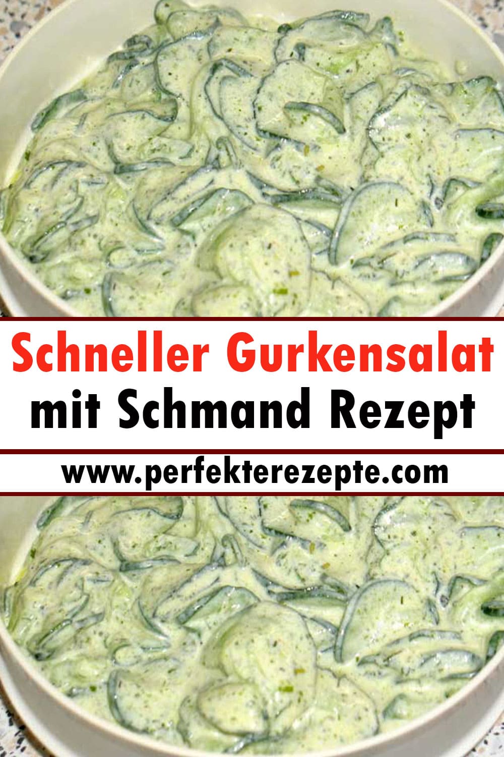 Schneller Gurkensalat mit Schmand Rezept