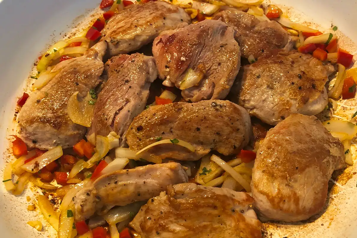 Schnitzelstreifen in Senfsahnesoße Rezept