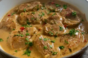 Schnitzelstreifen in Senfsahnesoße Rezept