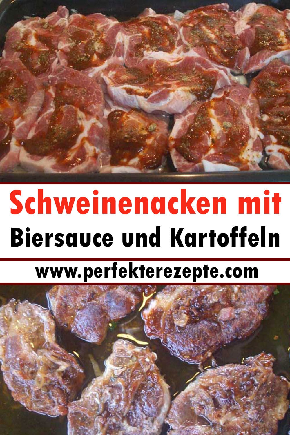 Schweinenacken mit Biersauce und Kartoffeln Rezept