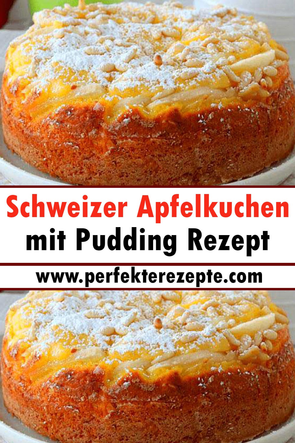 Schweizer Apfelkuchen mit Pudding Rezept