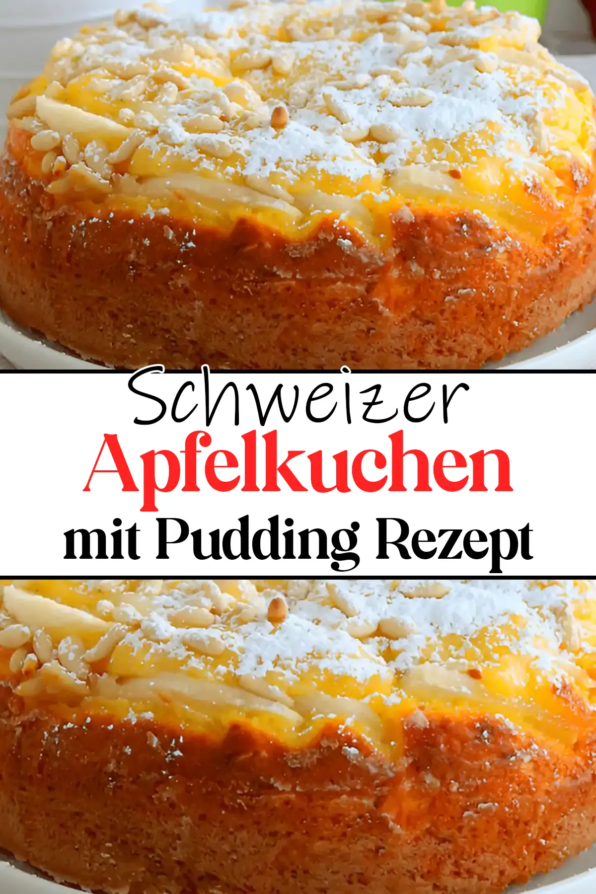 Schweizer Apfelkuchen mit Pudding Rezept