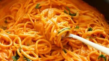 Spaghetti In Roter Paprikasauce Rezept