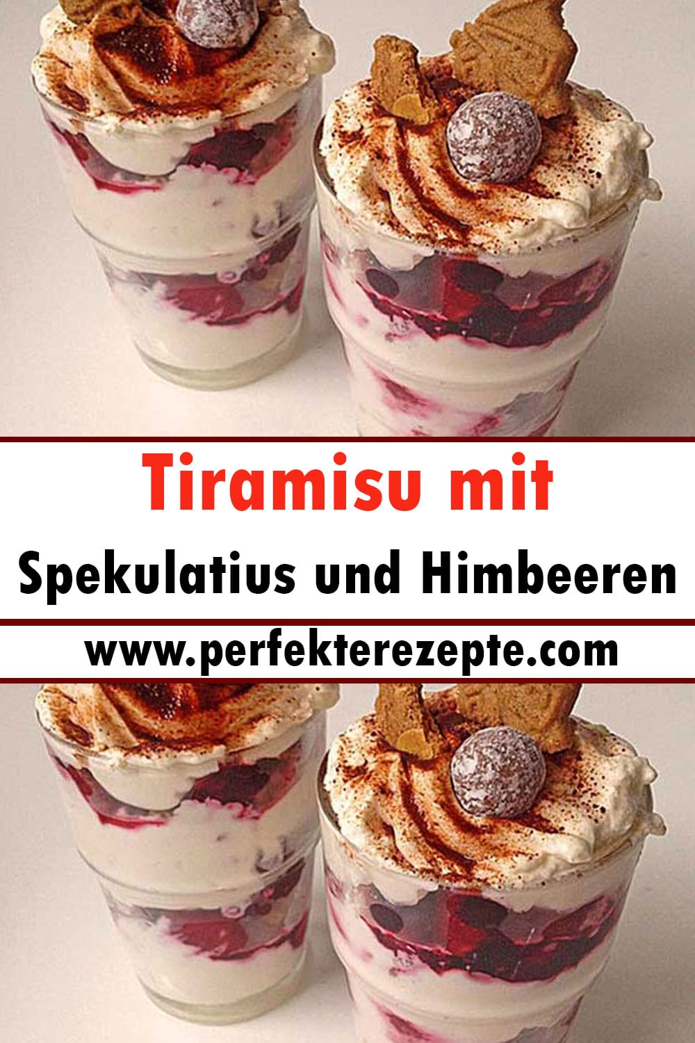 Tiramisu mit Spekulatius und Himbeeren Rezept