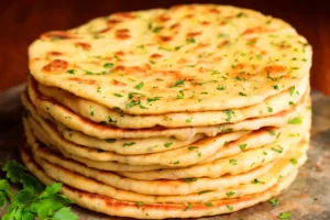 Türkisches Pfannenbrot Bazlama Rezept gemacht Mit Kräuter Knoblauch Butter