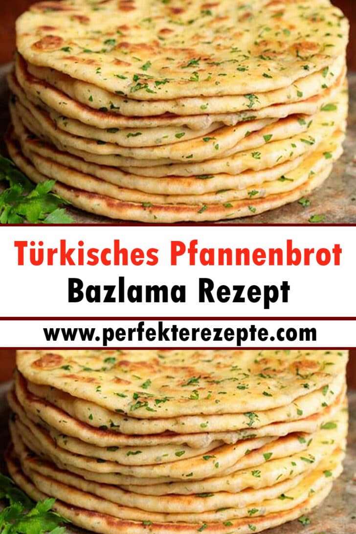 Türkisches Pfannenbrot Bazlama Rezept gemacht Mit Kräuter Knoblauch ...