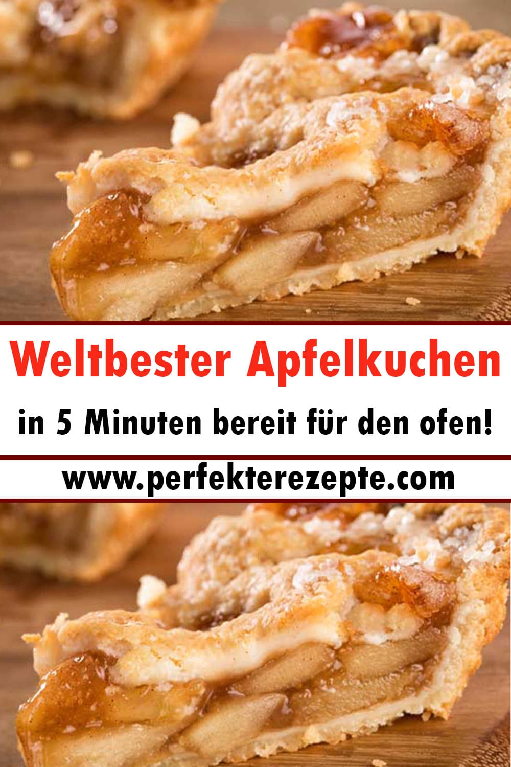 Weltbester Apfelkuchen Rezept in 5 Minuten bereit für den ofen!