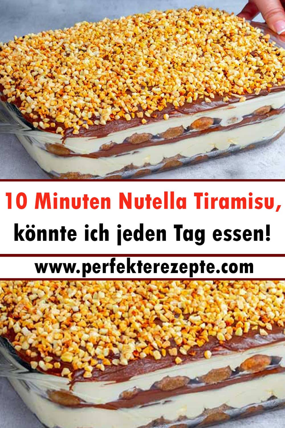 10 Minuten Nutella Tiramisu Rezept, könnte ich jeden Tag essen!