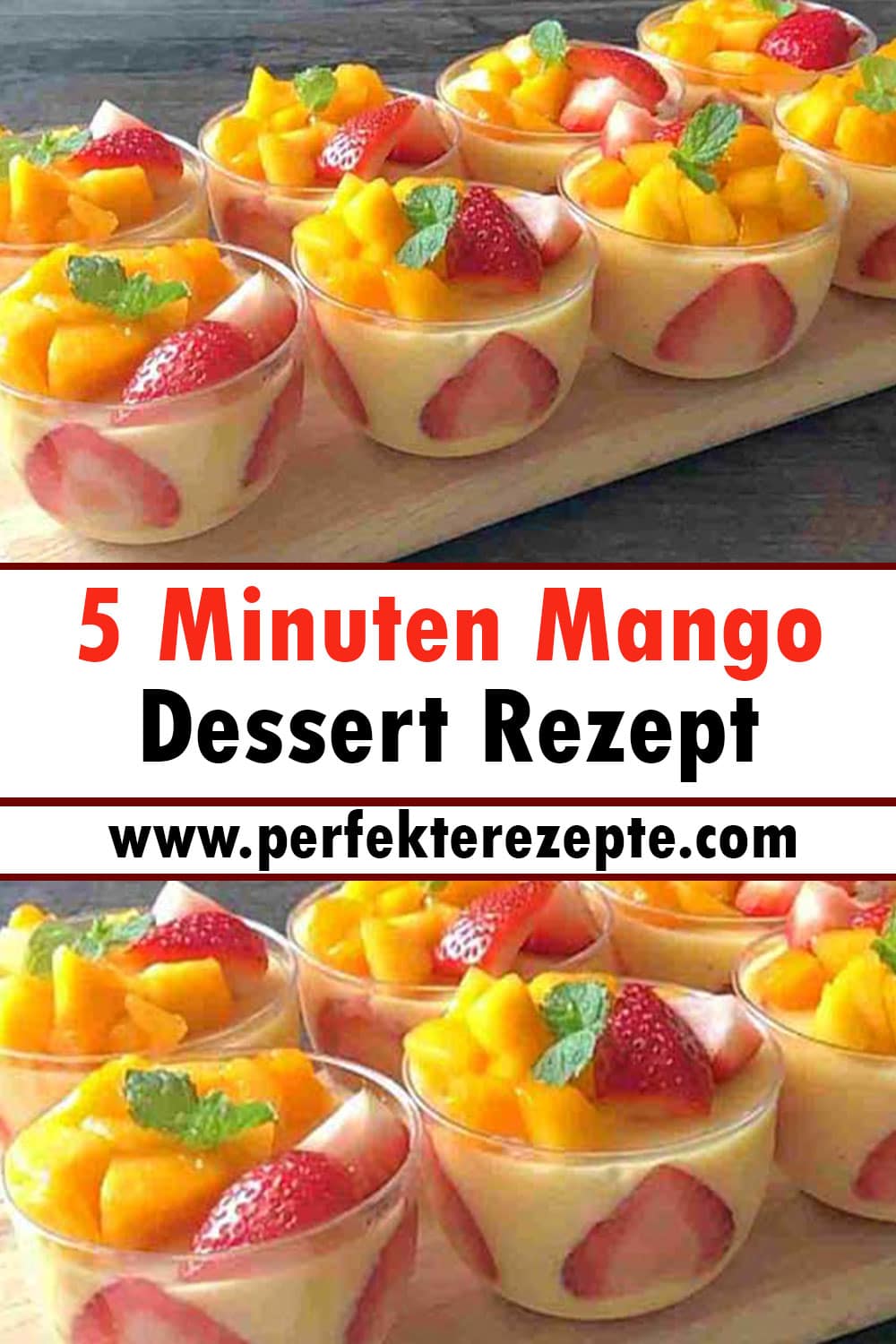 5 Minuten Mango Dessert Rezept, viel besser als Eis!