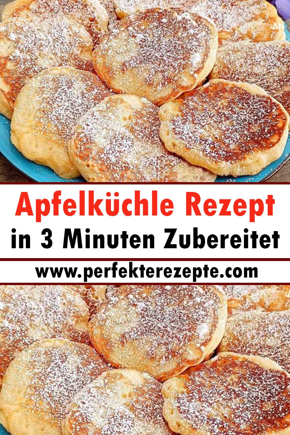 Apfelküchle Rezept in 3 Minuten zubereitet, Superlecker!