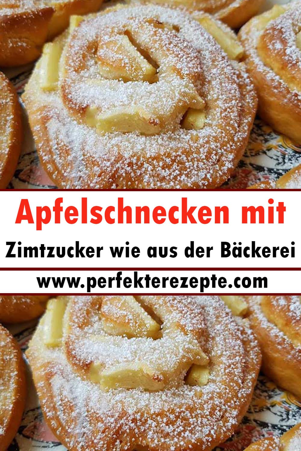 Apfelschnecken mit Zimtzucker Rezept wie aus der Bäckerei