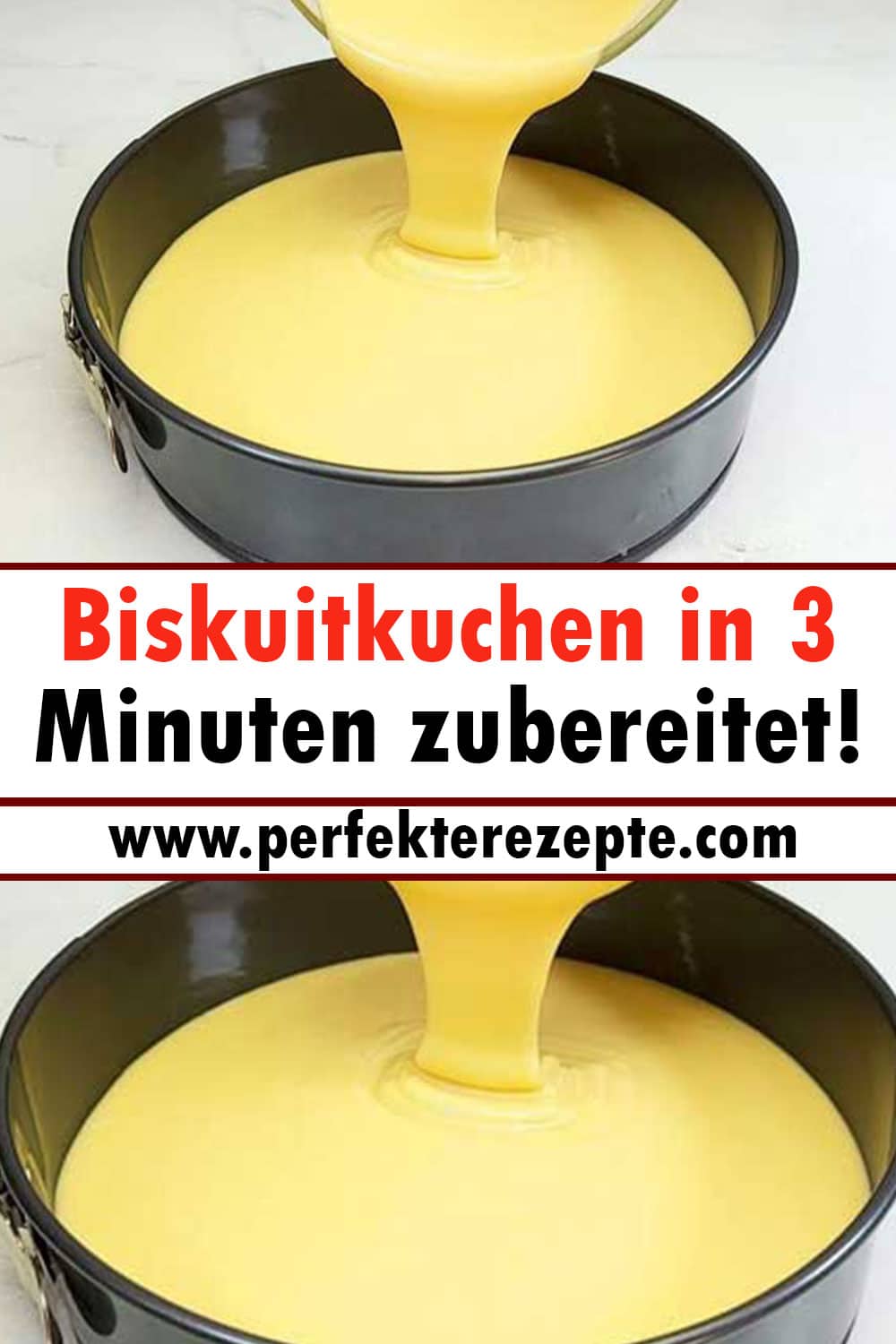 Biskuitkuchen Rezept in 3 Minuten zubereitet!