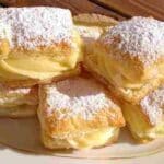 Blätterteig Teilchen Gefüllt mit Vanille Rezept