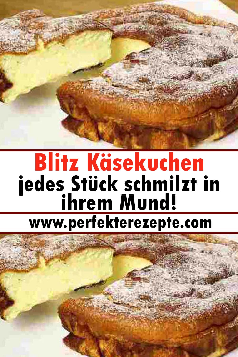 Blitz Käsekuchen Rezept, jedes Stück schmilzt in ihrem Mund!