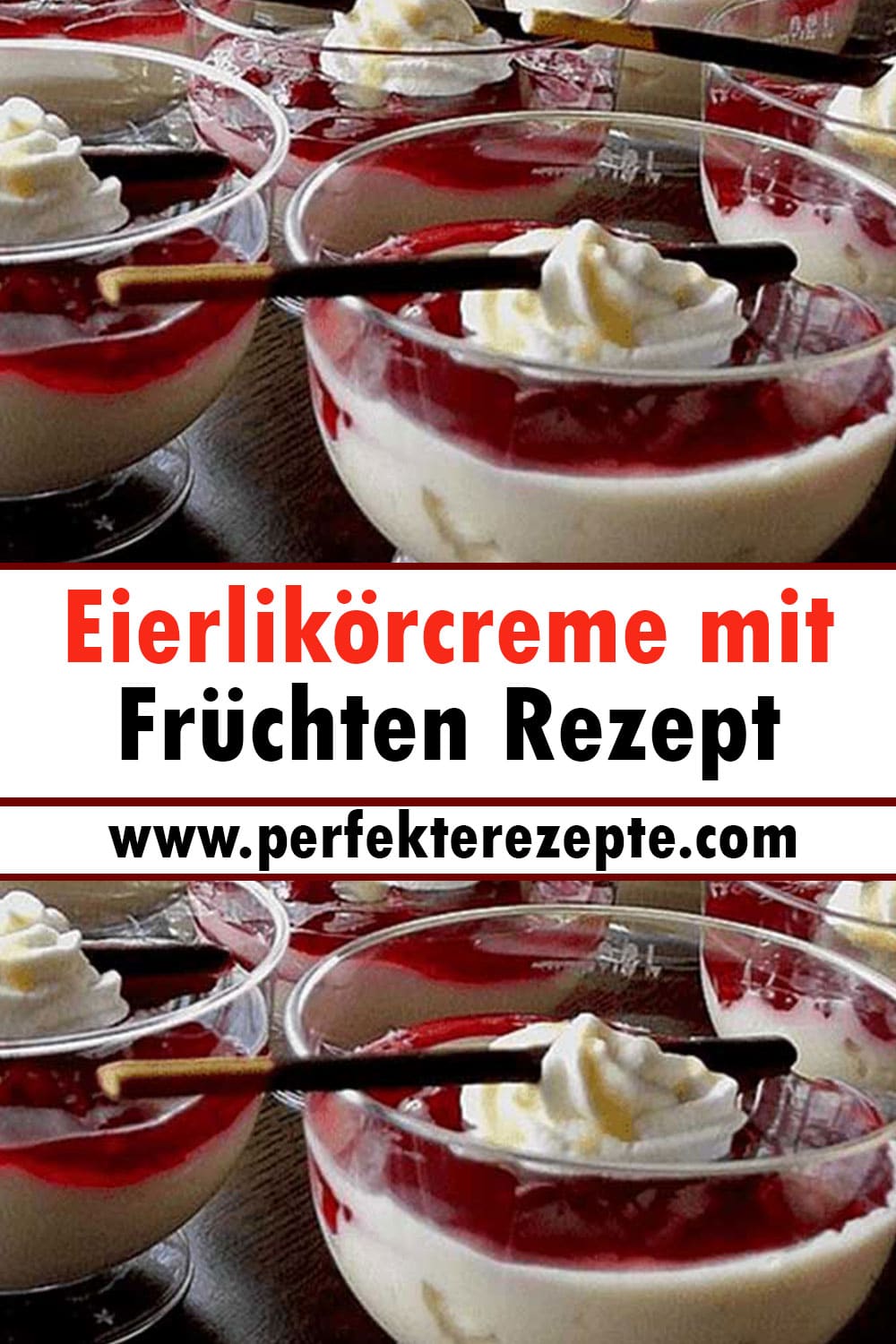 Eierlikörcreme mit Früchten Rezept