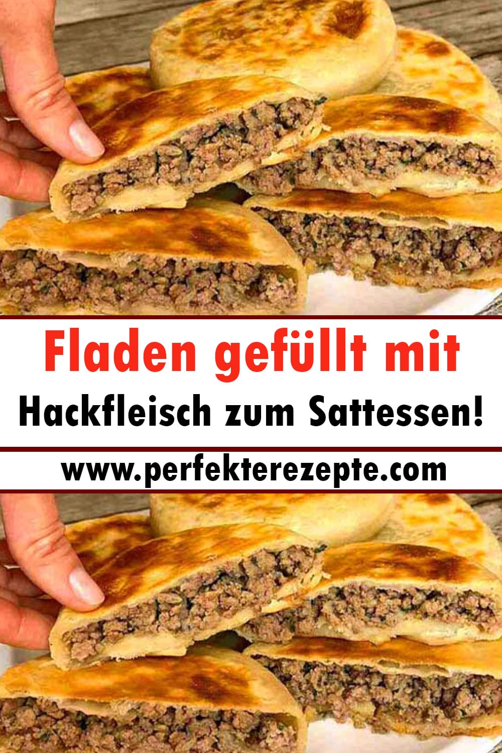 Fladen gefüllt mit Hackfleisch Rezept zum Sattessen!