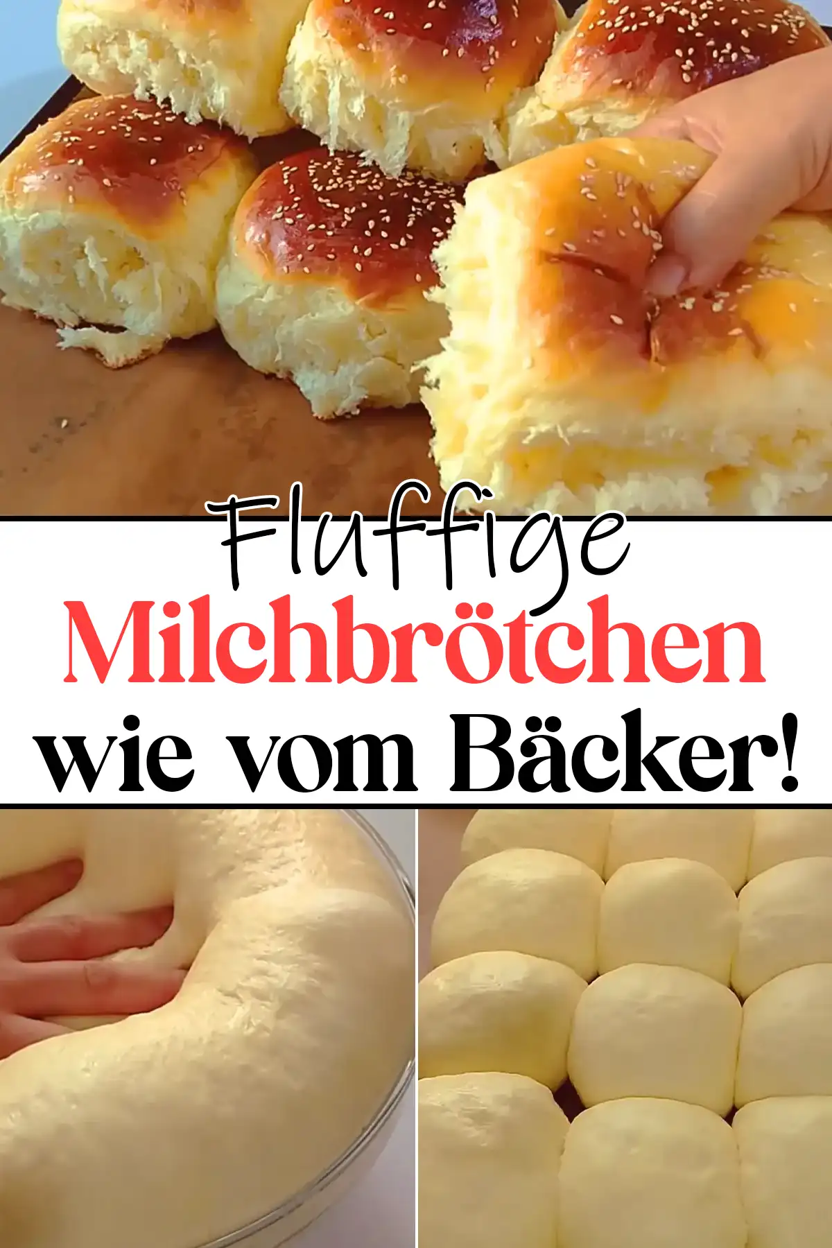 Fluffige Milchbrötchen Rezept wie vom Bäcker!