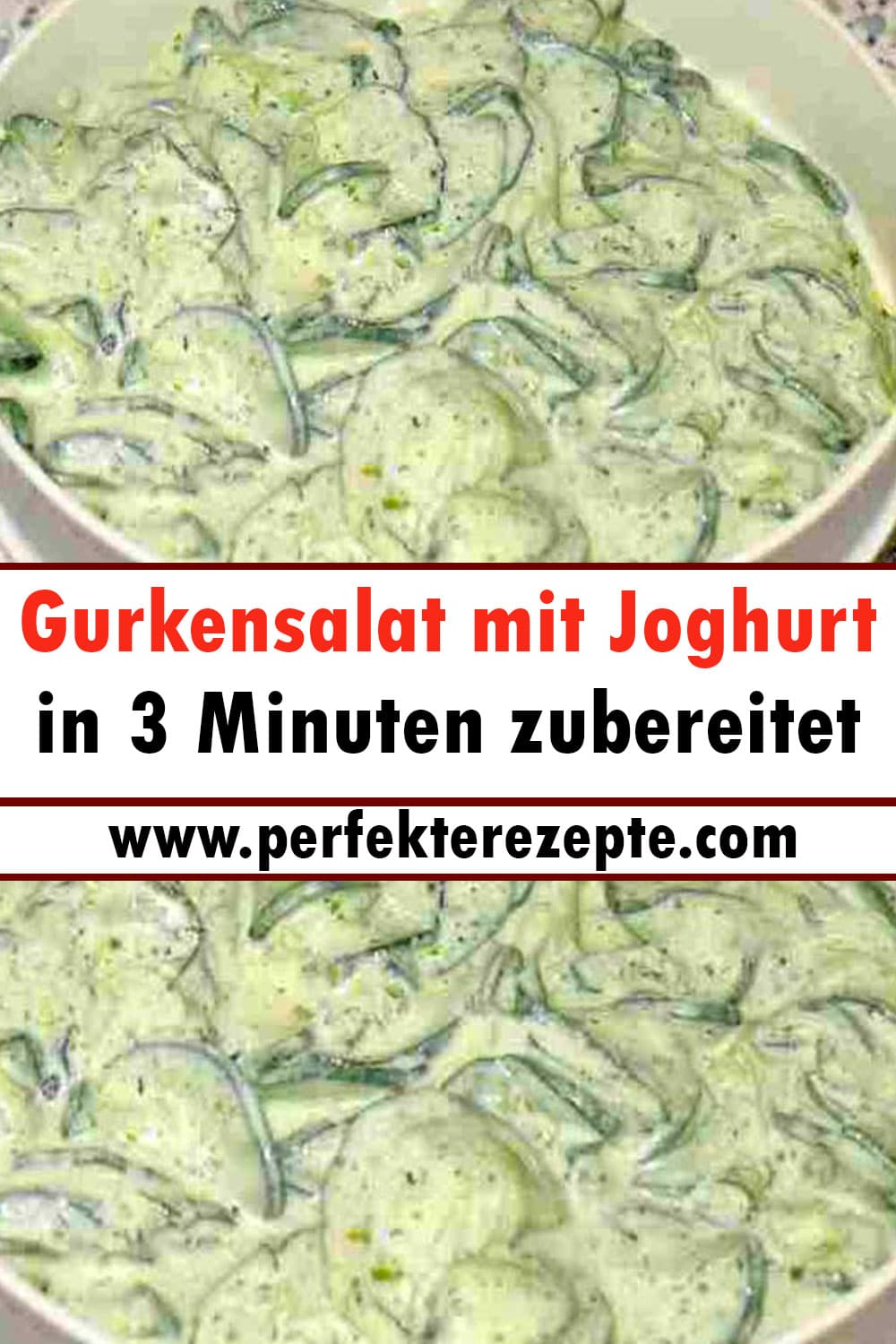 Gurkensalat mit Joghurt Rezept in 3 Minuten zubereitet