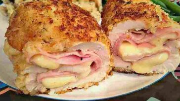 Hähnchenbrust mit Parmesankruste überbacken Rezept