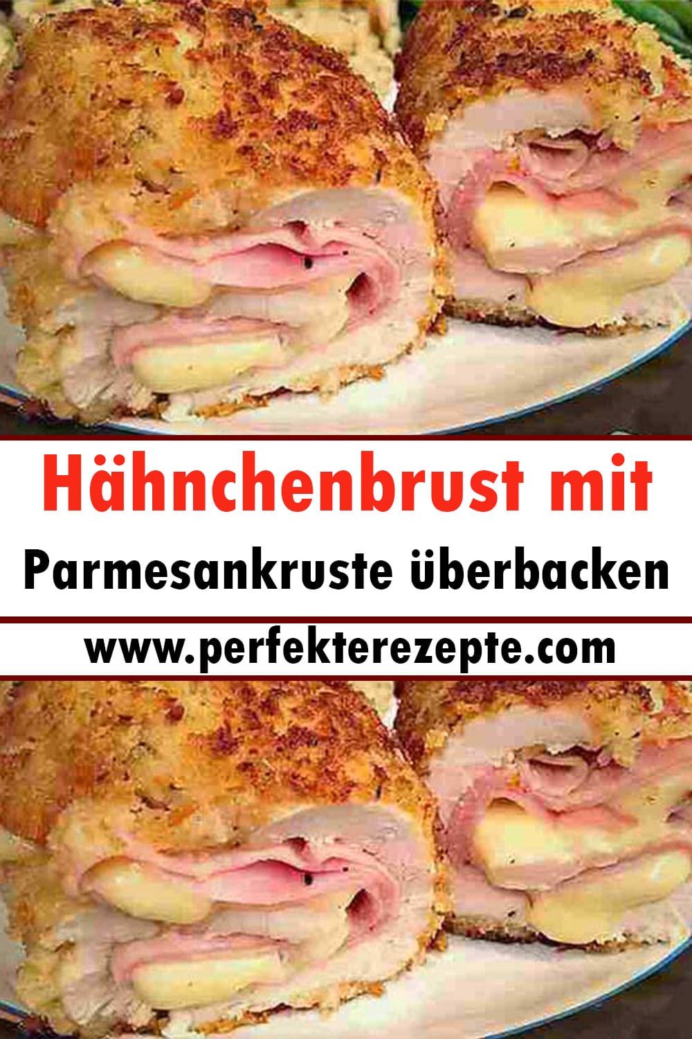 Hähnchenbrust mit Parmesankruste überbacken Rezept