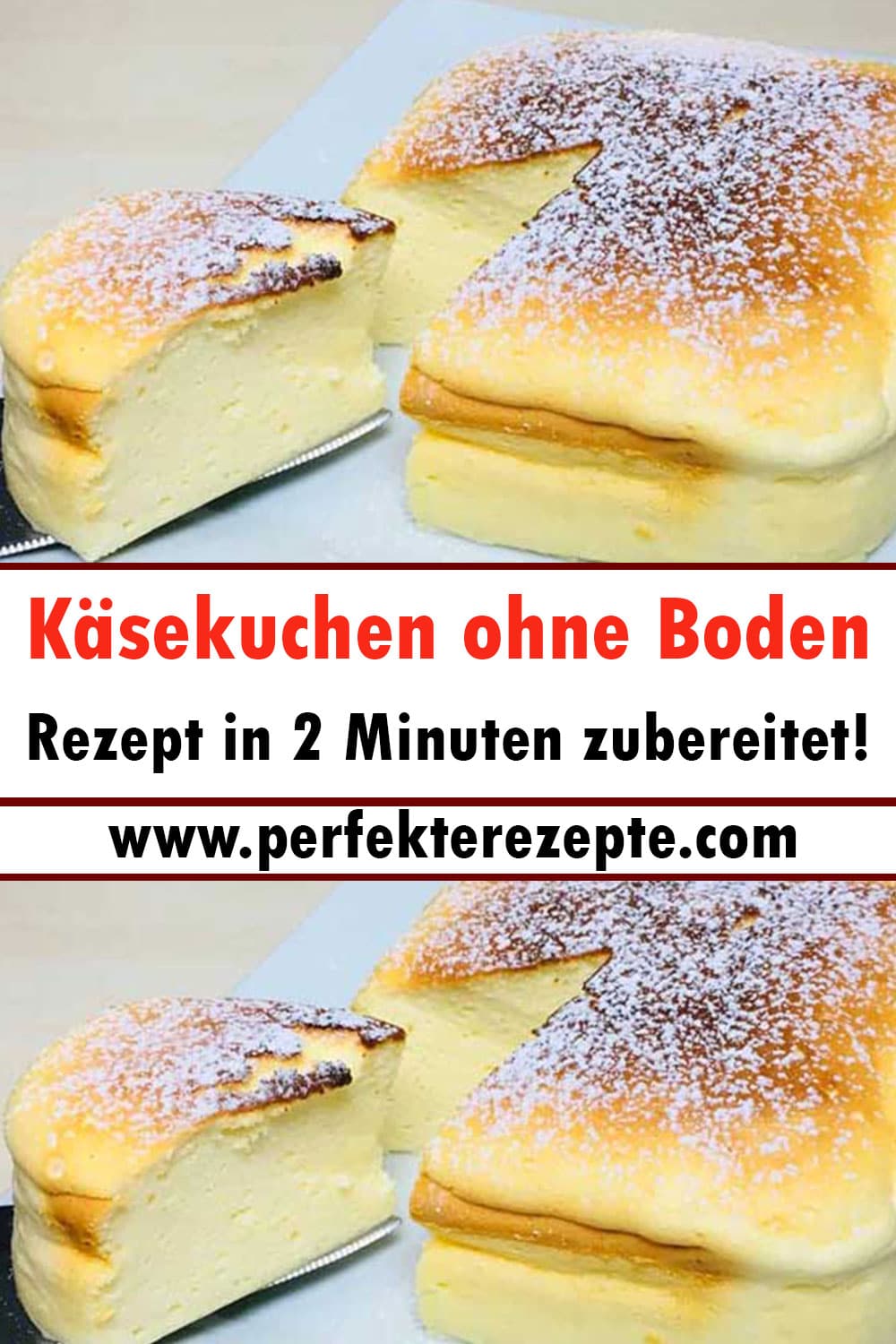 Käsekuchen ohne Boden Rezept in 2 Minuten zubereitet!