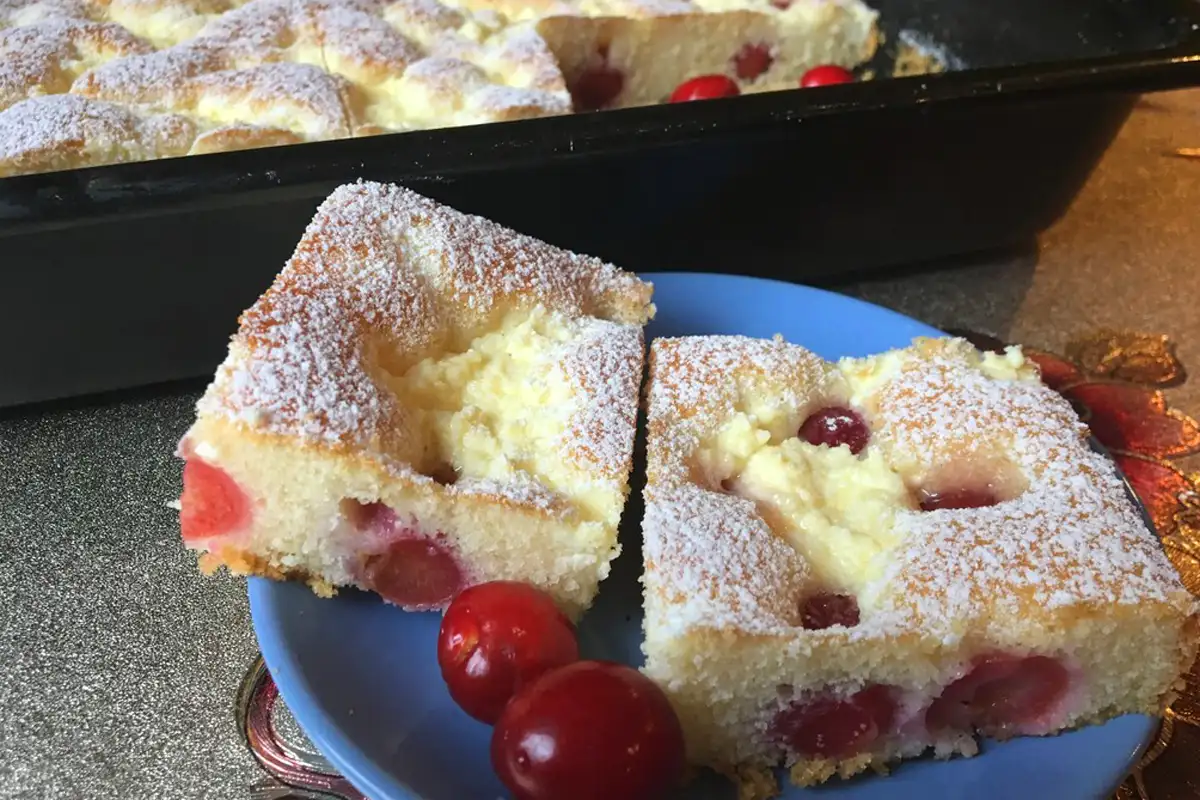 Kirschkuchen super lecker und schnell Rezept!