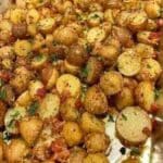 Knusprige Knoblauchkartoffeln mit Parmesan Rezept