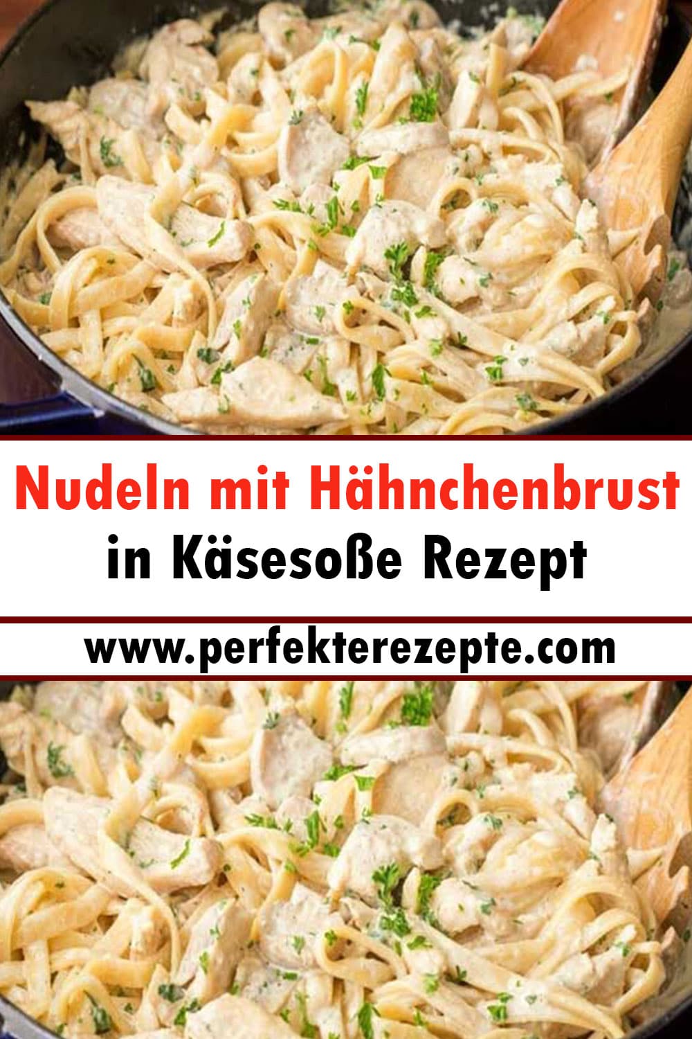 Nudeln mit Hähnchenbrust in Käsesoße Rezept