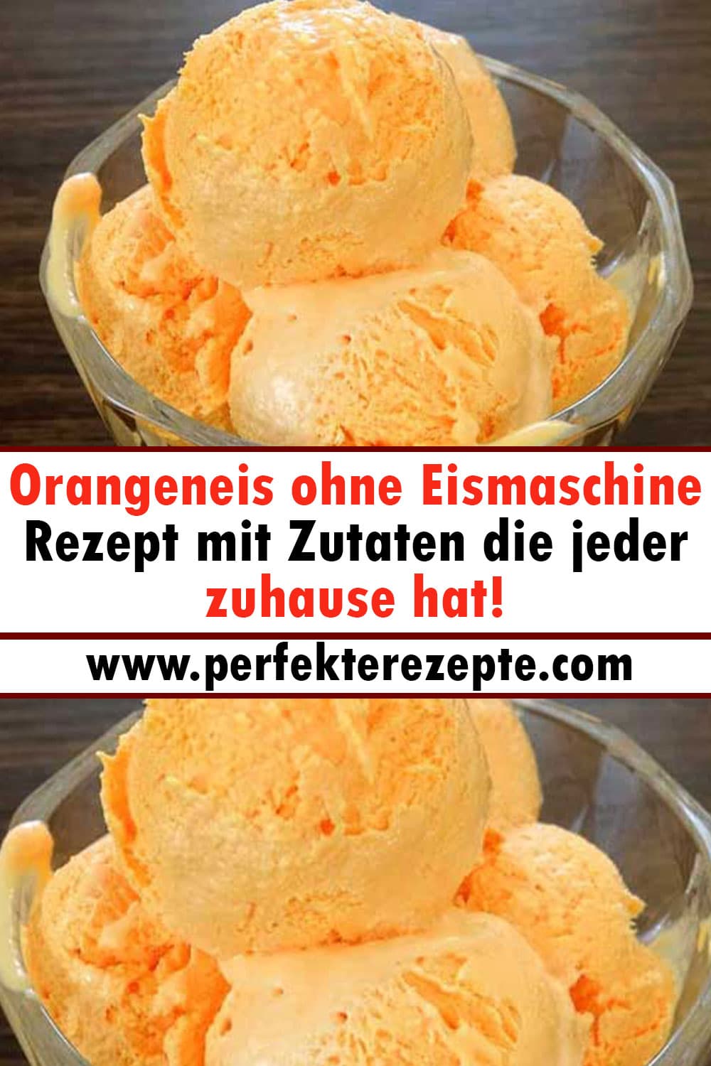 Orangeneis ohne Eismaschine Rezept mit Zutaten die jeder zuhause hat!