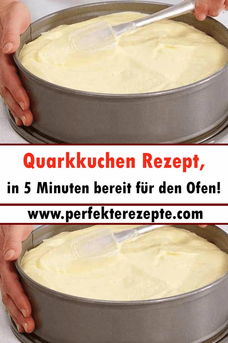 Quarkkuchen Rezept, in 5 Minuten bere...