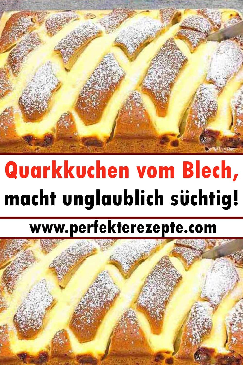 Quarkkuchen Rezept vom Blech, macht unglaublich süchtig!