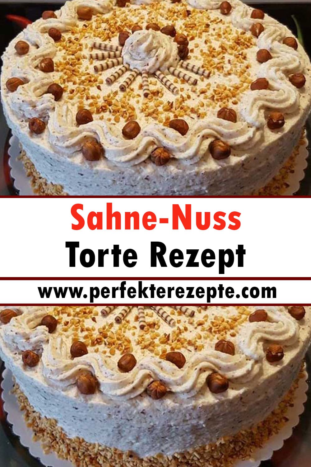 Sahne-Nuss-Torte Rezept