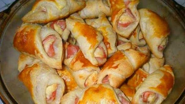 Schnelles schinken käse hörnchen re...