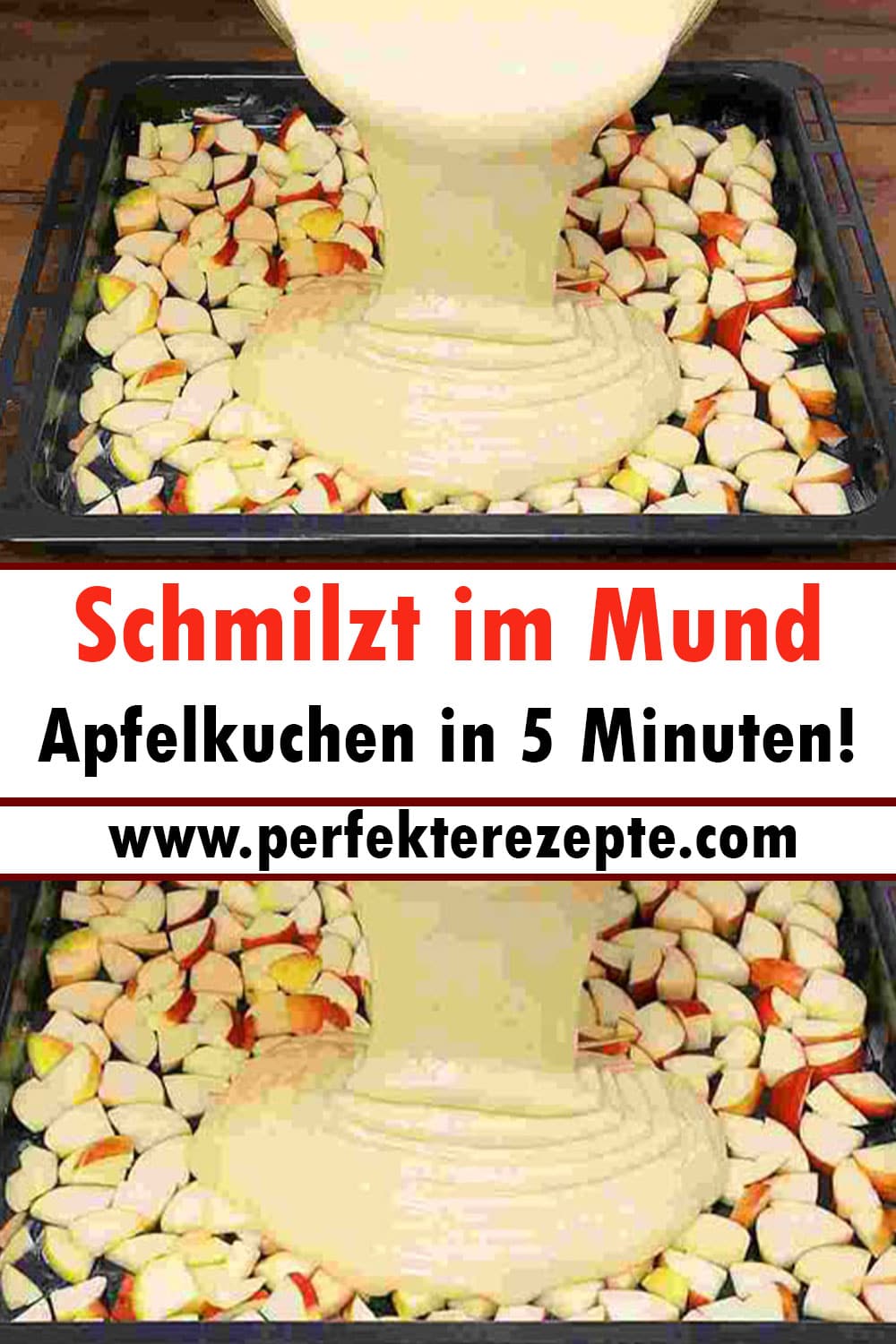 Schmilzt im Mund Apfelkuchen Rezept in 5 Minuten!