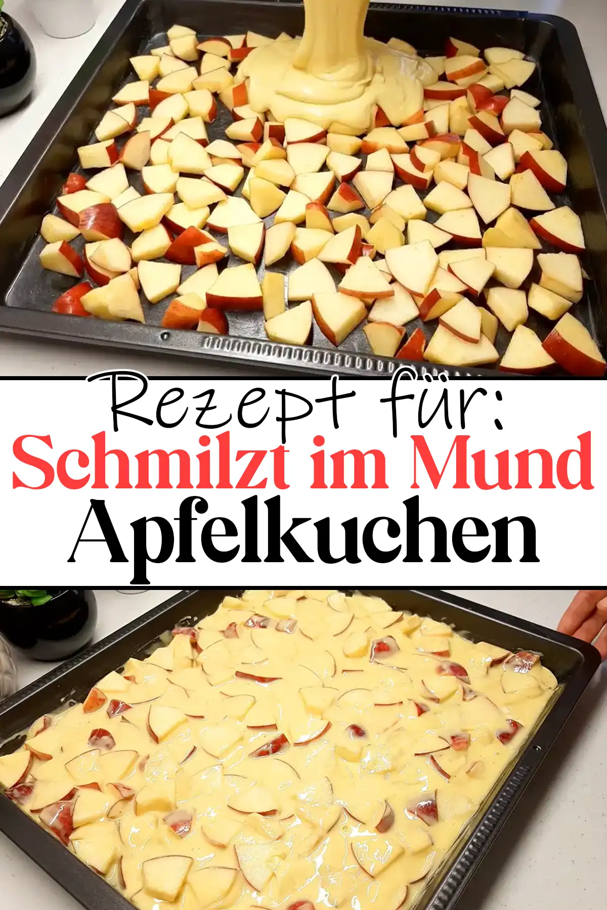 Schmilzt im Mund Apfelkuchen Rezept in 5 Minuten!