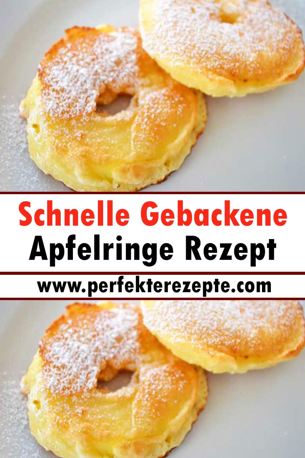 Schnelle gebackene apfelringe Rezept