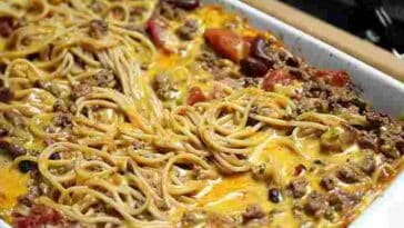 Spaghetti Auflauf mit Hackfleisch Rezept