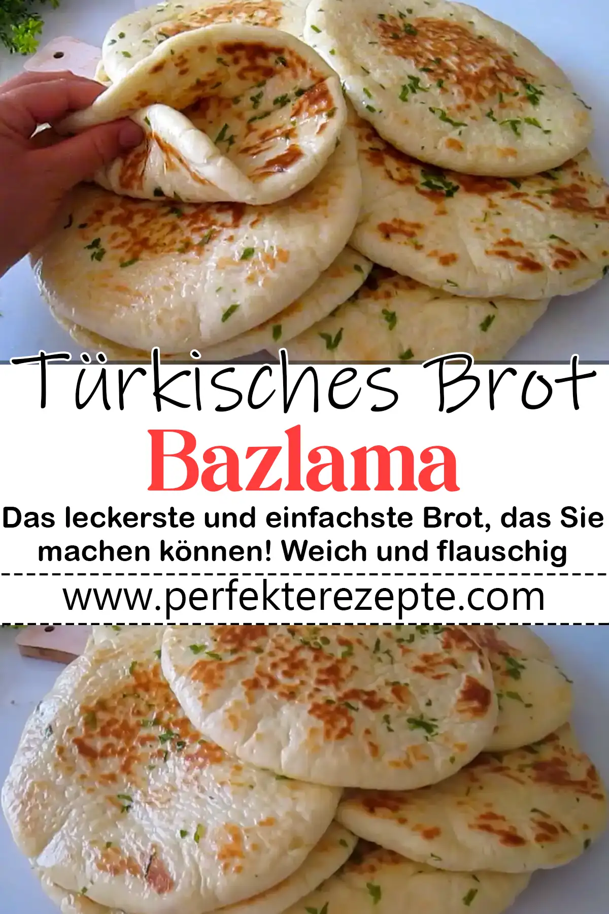 Türkisches Fladenbrot Bazlama aus der Pfanne