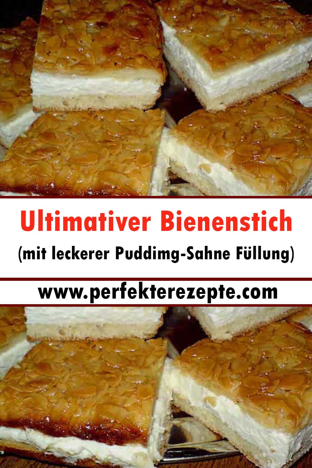 Ultimativer Bienenstich Rezept (mit leckerer Puddimg-Sahne Füllung)