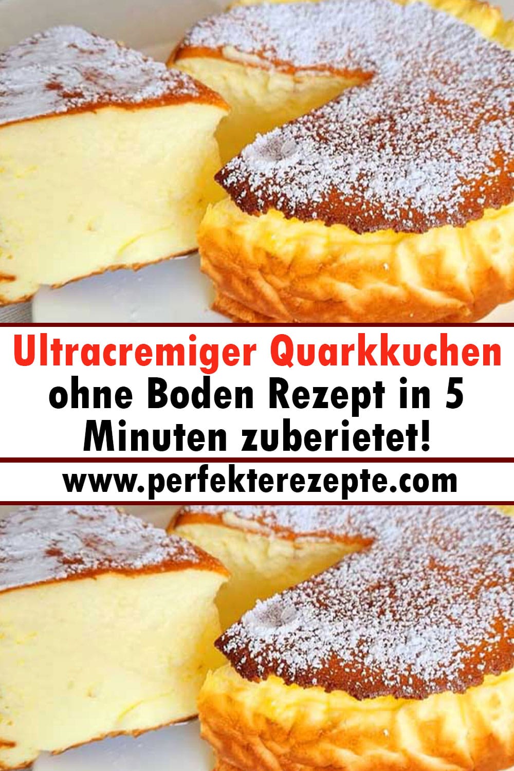 Ultracremiger Quarkkuchen ohne Boden Rezept in 5 Minuten zuberietet!