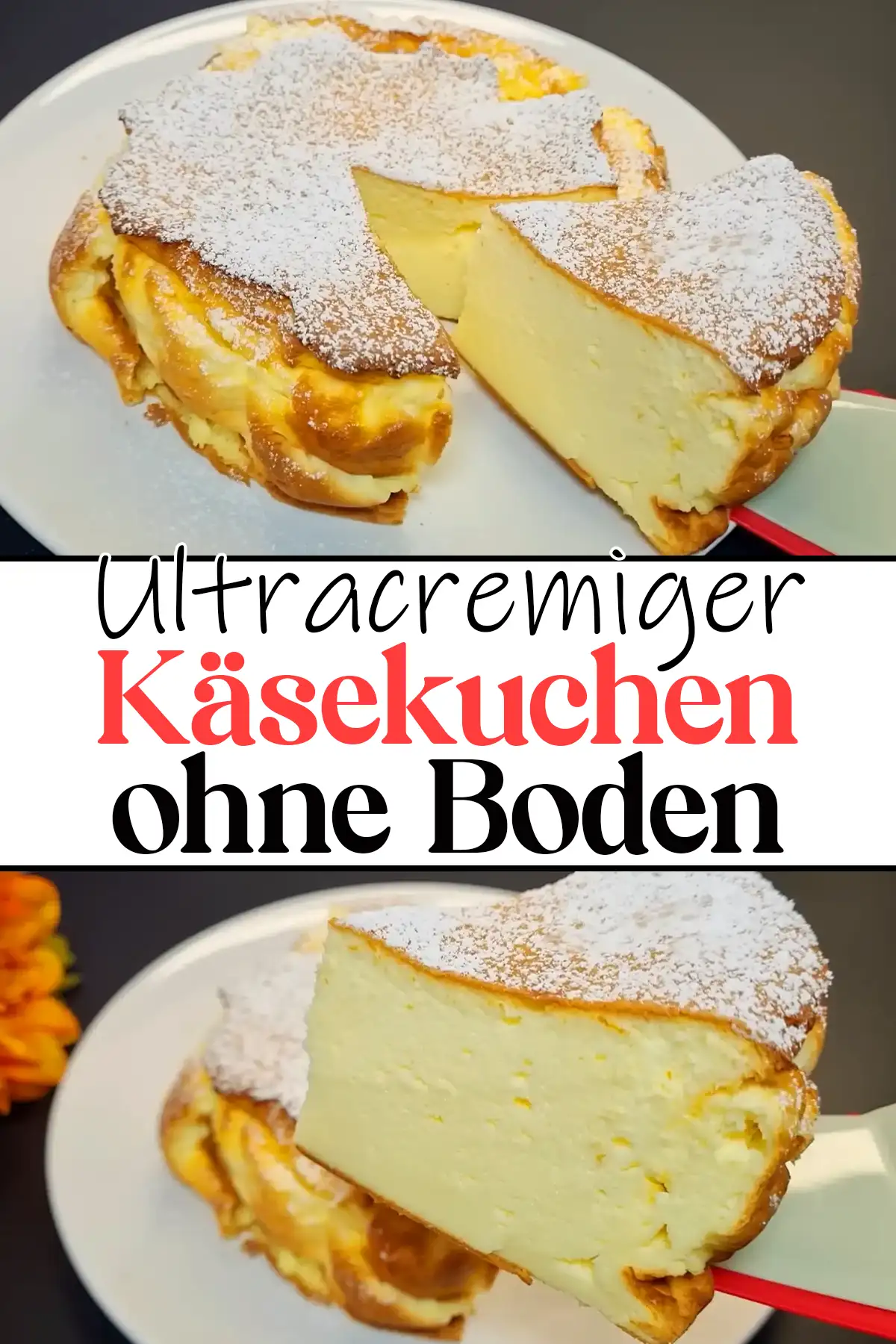 Ultracremiger Quarkkuchen / Käsekuchen ohne Boden Rezept