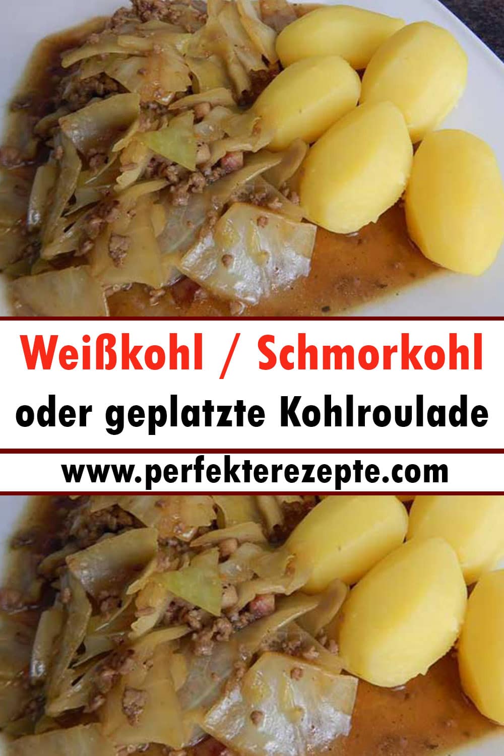 Weißkohl / Schmorkohl oder geplatzte Kohlroulade Rezept