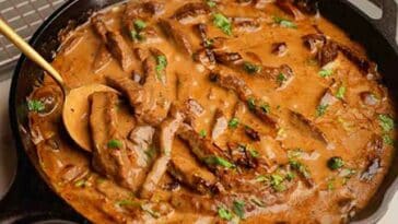 Boeuf Stroganoff es schmeckt köstlich Rezept