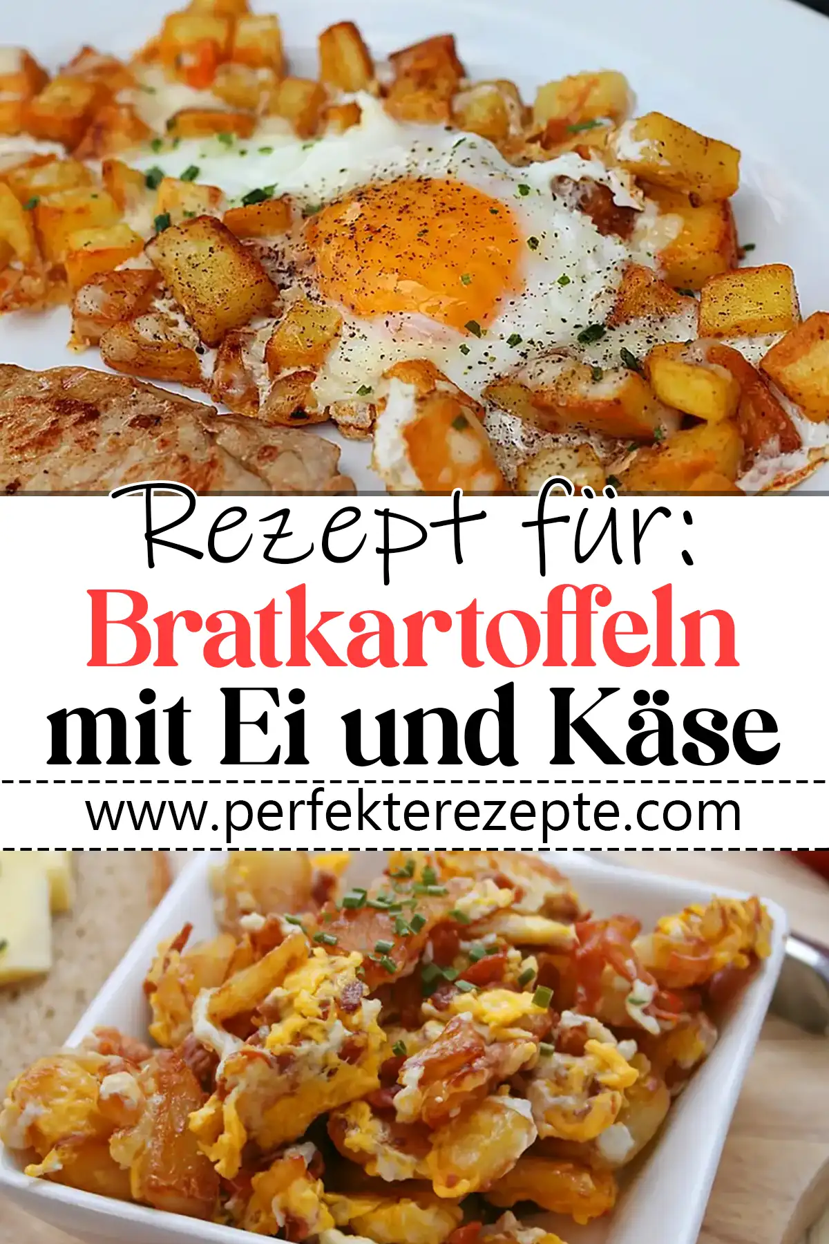 Bratkartoffeln mit Ei und Käse Rezept