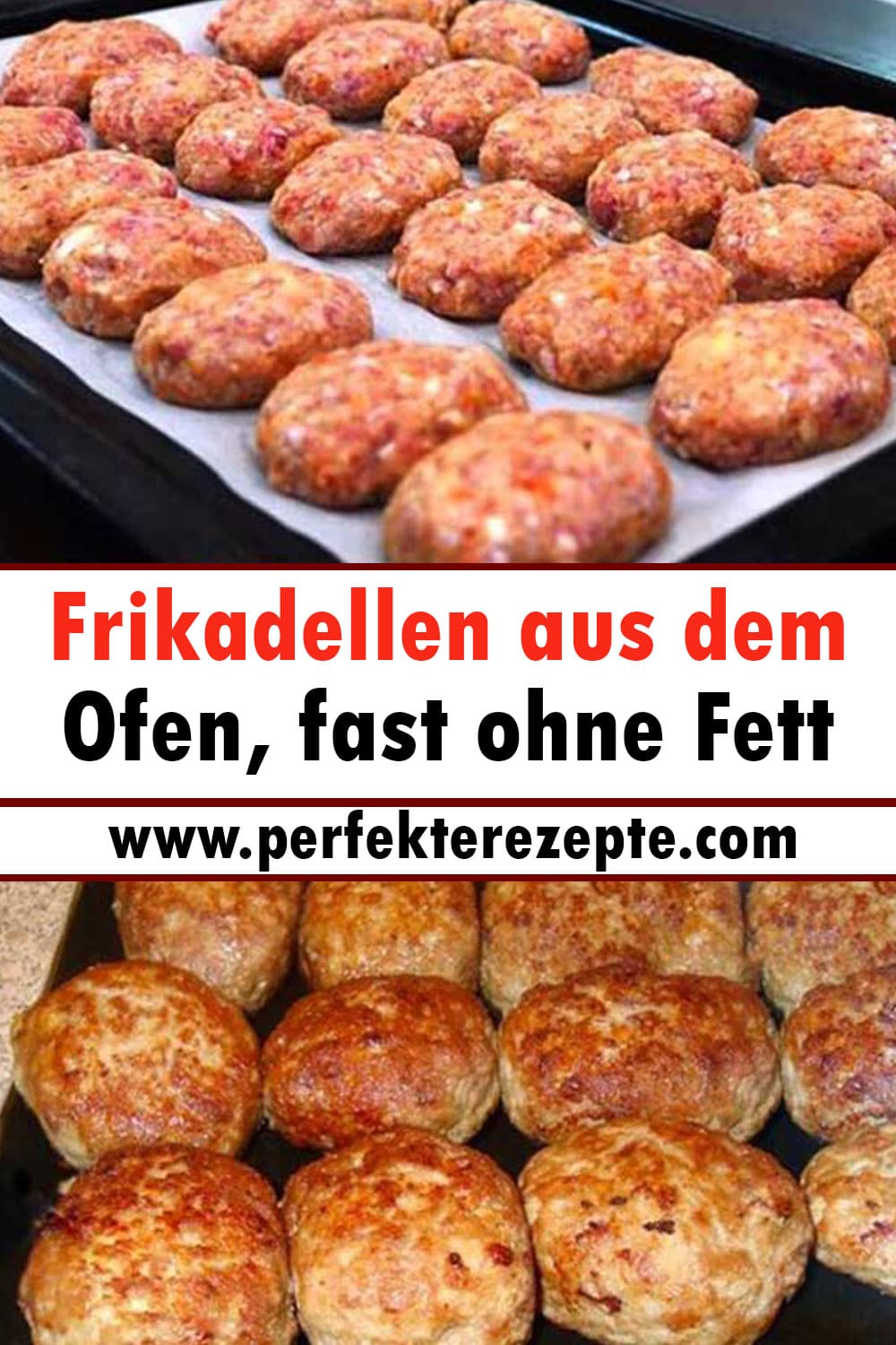 Frikadellen aus dem Ofen, fast ohne Fett Rezept