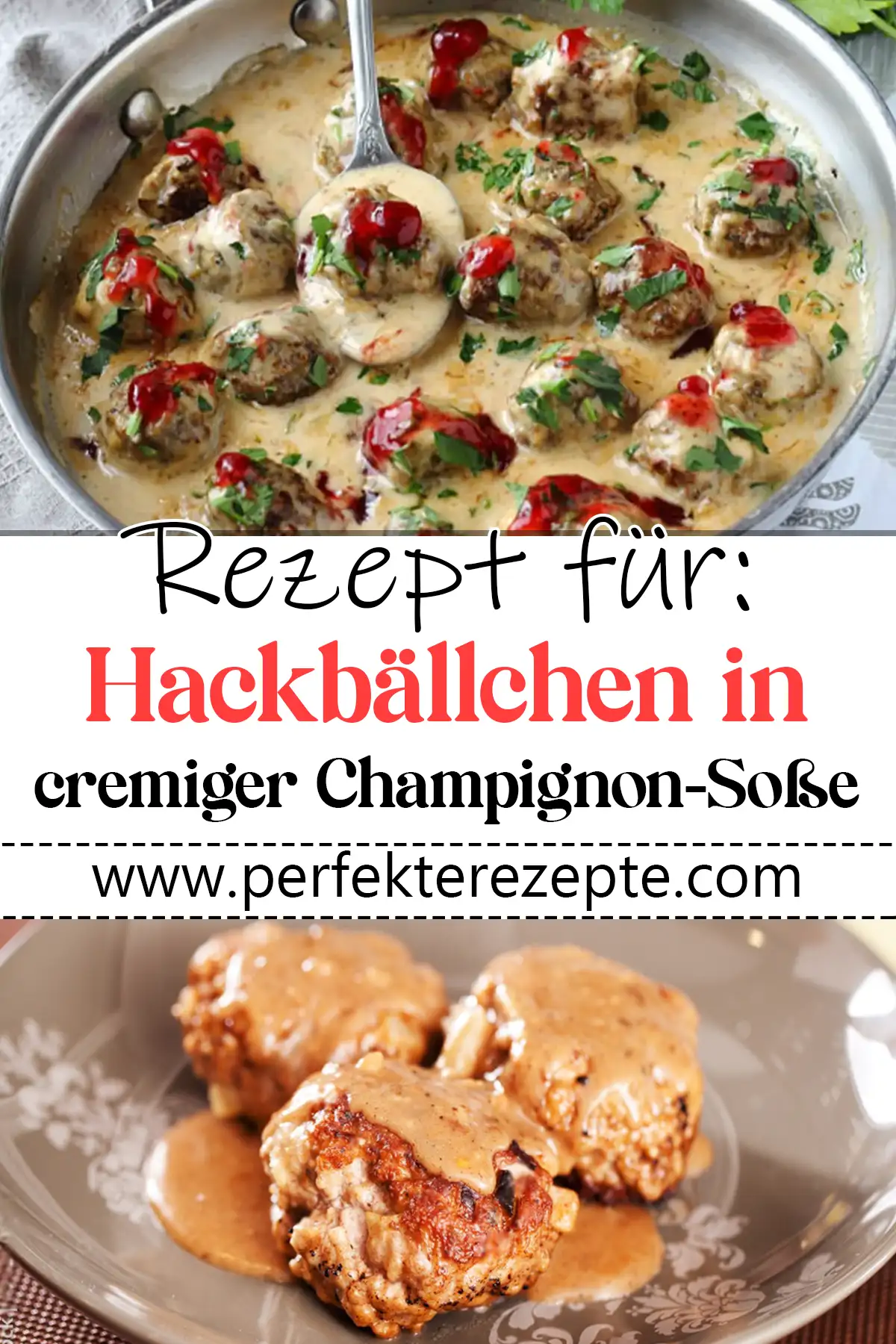 Hackbällchen in cremiger Champignon-Soße Rezept