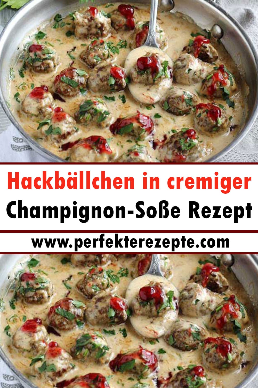 Hackbällchen in cremiger Champignon-Soße Rezept